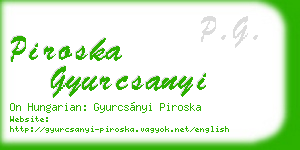 piroska gyurcsanyi business card